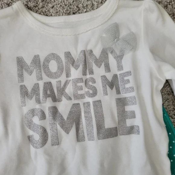 Carter's Mommy Makes Me Smile Pants Long Sleeve Set 24M NWT - Picture 4 of 8